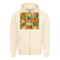 Sandshell pumpkin sunflowers leaves Zipper Hoodie - Artiststas