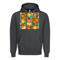 Smoke pumpkin sunflowers leaves Zipper Hoodie - Artiststas