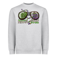 Heather Grey mardi gras Heavyweight Sweatshirt - SublimationCraftShop