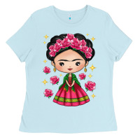 Baby Blue Mexican Girl Ladies Tee - texasbilliewilder