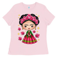 Bubblegum Pink Mexican Girl Ladies Tee - texasbilliewilder