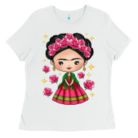 White Mexican Girl Ladies Tee - texasbilliewilder