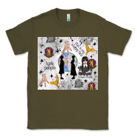 Army Green gothic girl and colorful girl Classic Tee - TumblerDesignByShophia