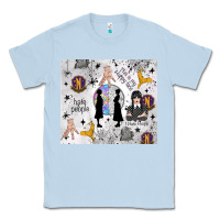 Dusty Blue gothic girl and colorful girl Classic Tee - TumblerDesignByShophia
