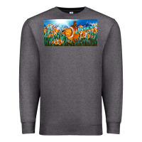 Charcoal Heather clown fish  license plate Premium Sweatshirt - BarkalooDesign