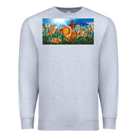 Heather Grey clown fish  license plate Premium Sweatshirt - BarkalooDesign