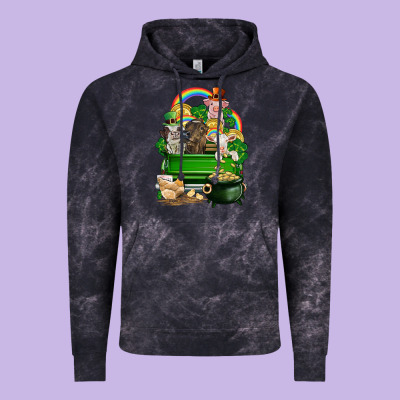 St. Patrick's Day Animal Truck Vintage Hoodie Designed By Cowgirlartshop