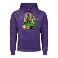Cloud Purple St. Patrick's Day animal truck Vintage Hoodie - CowGirlArtShop