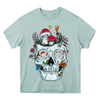 Arona halloween skull collector mushrooms flowers and butterflies sweatshirt Heavy Core Tee - trangStudio