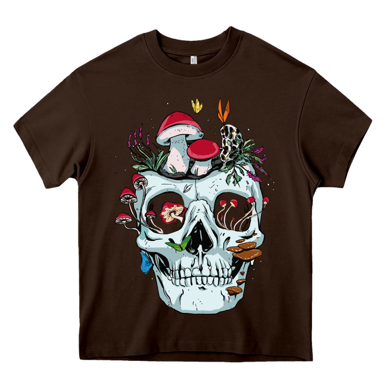 Halloween Skull Collector Mushrooms Flowers And Butterflies Sweatshirt Heavy Core Tee by trangStudio | Teevron