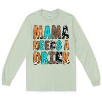 Matcha Mama Needs a Drink Long Sleeve Tee - CowCowDesign