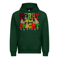 Forest Green merry and bright with christmas tree  cakes ado Urban Hoodie - AdoDesignShop