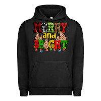 Pigment Black merry and bright with christmas tree  cakes ado Urban Hoodie - AdoDesignShop