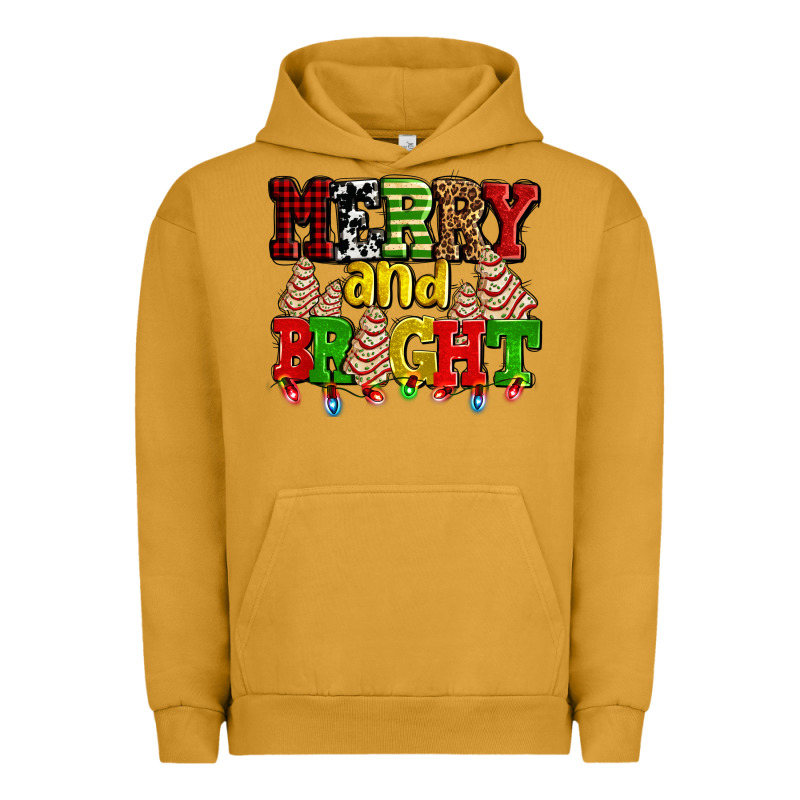 Merry And Bright With Christmas Tree  Cakes Ado Urban Hoodie by AdoDesignShop | Teevron