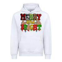 White merry and bright with christmas tree  cakes ado Urban Hoodie - AdoDesignShop
