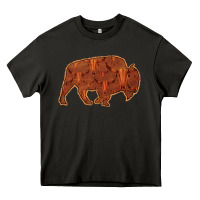 Asphalt Bison Silhouette Red Skull Heavy Core Tee - Bettercallsaul
