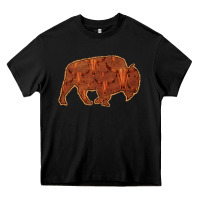 Black Bison Silhouette Red Skull Heavy Core Tee - Bettercallsaul