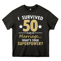 Asphalt 50 years of marriage superpower 50th wedding anniversary Heavy Core Tee - trangStudio