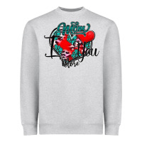 Heather Grey Mom I You More Heavyweight Sweatshirt - SublimationCraftShop