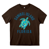 Chocolate Brown sanibel island beach design  sea turtle illustration gift pullover hoo Heavy Core Tee - trangStudio