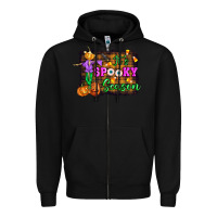 Black it's spooky season halloween Zipper Hoodie - Artiststas