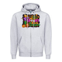 Heather Grey it's spooky season halloween Zipper Hoodie - Artiststas