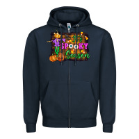 Navy it's spooky season halloween Zipper Hoodie - Artiststas