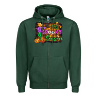 Sports Green it's spooky season halloween Zipper Hoodie - Artiststas