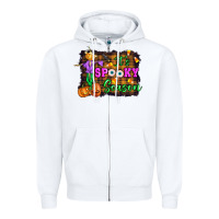 White it's spooky season halloween Zipper Hoodie - Artiststas
