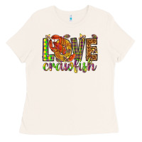 Bone Mardi Gras love crawfish Ladies Tee - NancyCooperArtShop