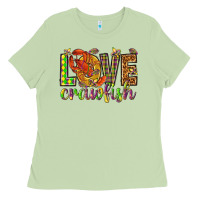 Matcha Mardi Gras love crawfish Ladies Tee - NancyCooperArtShop