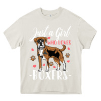 Cream Kids Boxer Dog Just A Girl Who Loves Boxers Gift Heavy Core Tee - trangStudio
