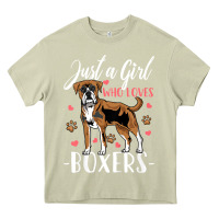 Mossy Kids Boxer Dog Just A Girl Who Loves Boxers Gift Heavy Core Tee - trangStudio
