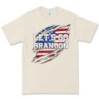 Bone Let's Go Brandon Ripped Cloth with American Flag Premium Tee - Jasminsmagicworld