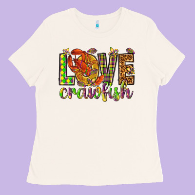 Mardi Gras Love Crawfish Ladies Tee Designed By Nancycooperartshop