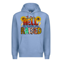 Colony Blue The Only Hell My Momma Ever Premium Hoodie - CowhideDigitalArt