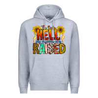 Heather Grey The Only Hell My Momma Ever Premium Hoodie - CowhideDigitalArt