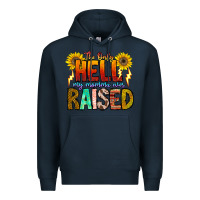Navy The Only Hell My Momma Ever Premium Hoodie - CowhideDigitalArt