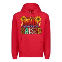 Red The Only Hell My Momma Ever Premium Hoodie - CowhideDigitalArt