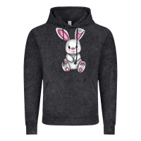 Vintage Black Cute bunny Easter Vintage Hoodie - CowGirlArtShop