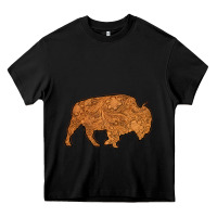Black Western Vintage Bison Silhouette Heavy Core Tee - Bettercallsaul