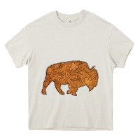 Cream Western Vintage Bison Silhouette Heavy Core Tee - Bettercallsaul