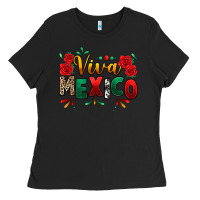 Black Viva Mexico Cinco De Mayo Ladies Tee - texasbilliewilder