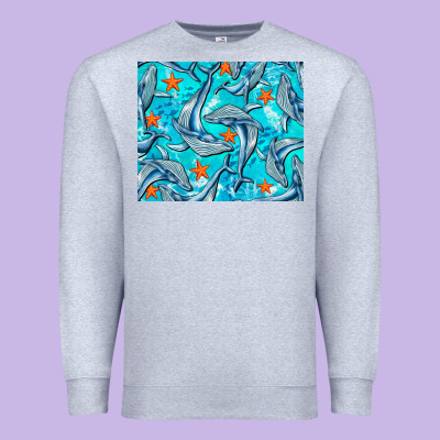 Humpback Whale Mousepad Premium Sweatshirt Designed By Barkaloodesign