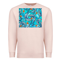 Pale Pink humpback whale mousepad Premium Sweatshirt - BarkalooDesign
