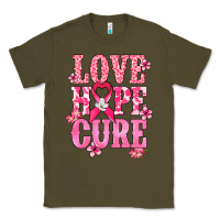 Army Green Love Hope Cure Cancer Awareness Classic Tee - HowdyJamesFarm