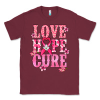 Burgundy Love Hope Cure Cancer Awareness Classic Tee - HowdyJamesFarm