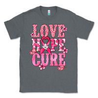 Charcoal Heather Love Hope Cure Cancer Awareness Classic Tee - HowdyJamesFarm