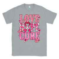 Heather Grey Love Hope Cure Cancer Awareness Classic Tee - HowdyJamesFarm