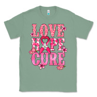 Sage Love Hope Cure Cancer Awareness Classic Tee - HowdyJamesFarm